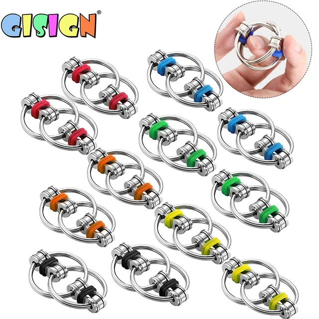 21 Metal Relief Chain Fidget Zabawka Dla Dzieci Autystycznych Zabawki Antystresowe Zestaw Anty Stres Adhd Spinner Key Ring Puzzle Zabawki Sensoryczne Tanie I Dobre Opinie