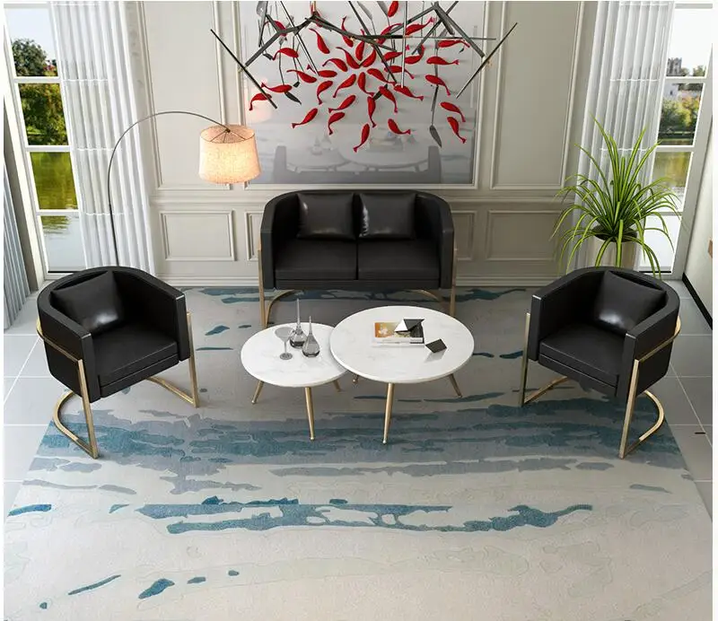 Office clothing store USES small sofa contracted modern beauty salon Nordic ins style web celebrity tie yi leisure sofa