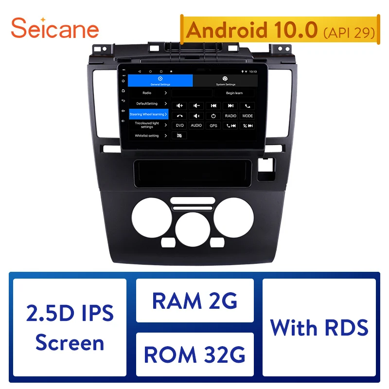 Seicane Android 10 0 для Nissan Tiida 2005 2010 9 дюймов HD сенсорный экран GPS навигация радио Bluetooth 3G Wi