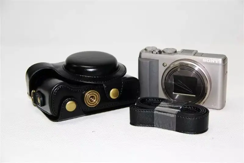 PU Камера кожаный чехол Обложка для sony DSC-HX60 DSC-HX50V HX60 HX50V HX30 сумка-чехол для камеры с плечевым ремнем