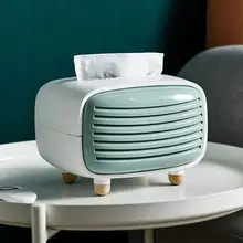 Caja de pañuelos de Radio creativa, cubierta de plástico para sala de estar, servilletero, caja de almacenamiento, Hotel, restaurante casa cocina, suministros de decoración