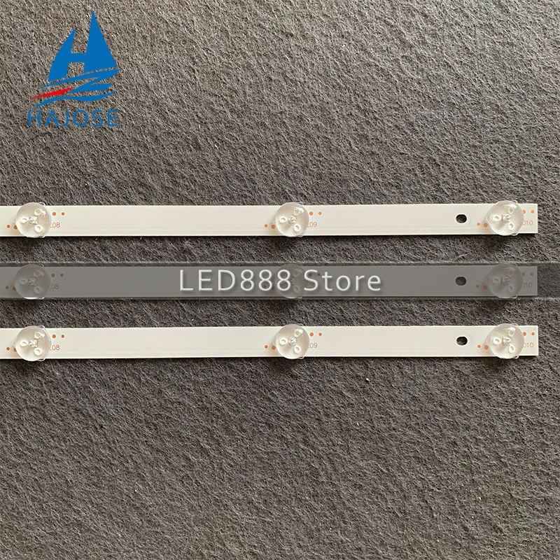 40pcs/lot LED Backlight strip 10 lamp For BBK 50LEM-1043\FTS2C D50-M30 v500dj6-qe1 JS-D-JP50DM-A101EC (80510) 101EC 6V/leds best led lights for tv