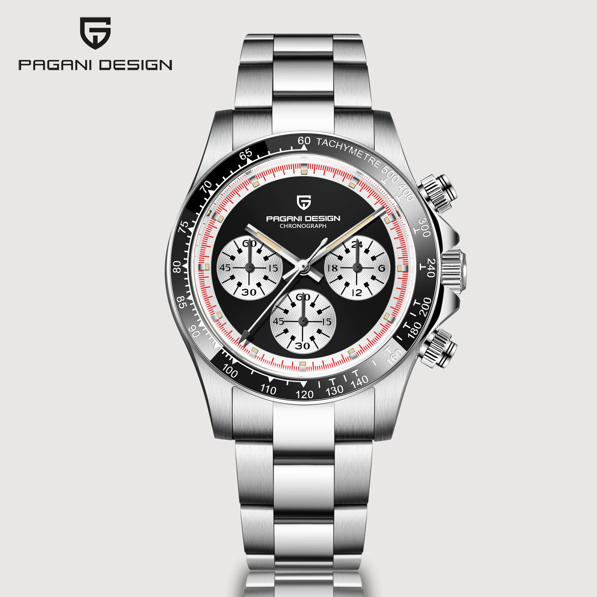 

PAGANI DESIGN Men's Watches Luxury Quartz Wrist watch Men Retro Sports Chronograph Auto date Japan VK63 Sapphire glass Clock Man