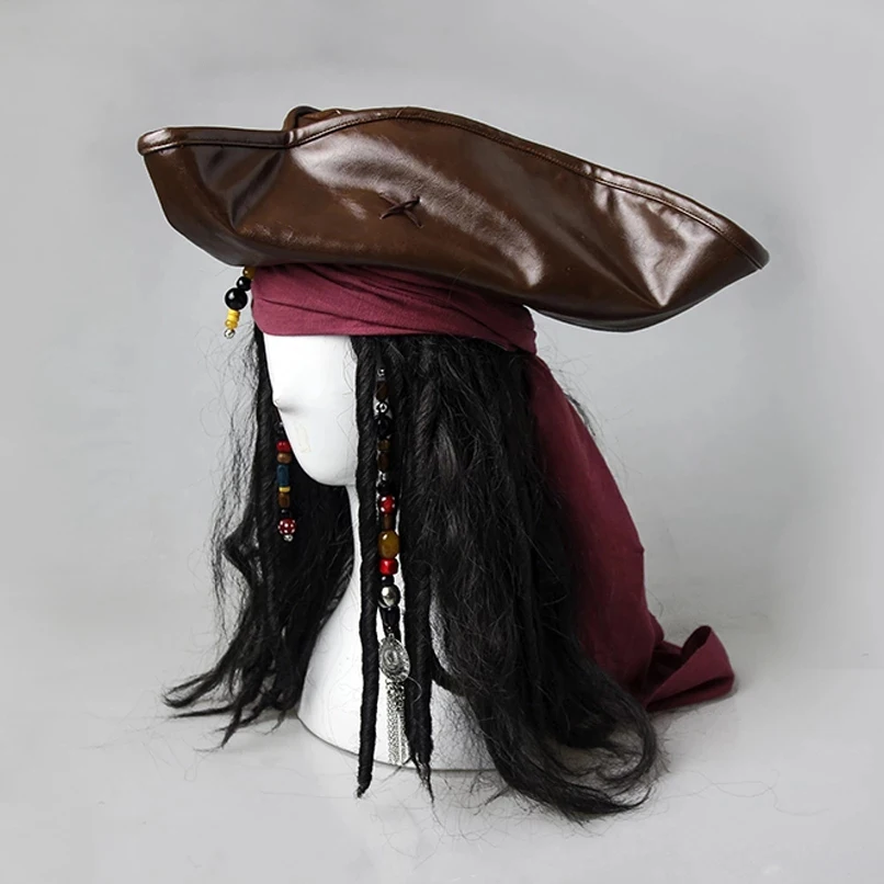 Captain Hat Halloween Pirates Cosplay Hair Decoraction Fancy Wigs Headwear Jack Costume Accessories,cosplay hat,cosplay prop accessories