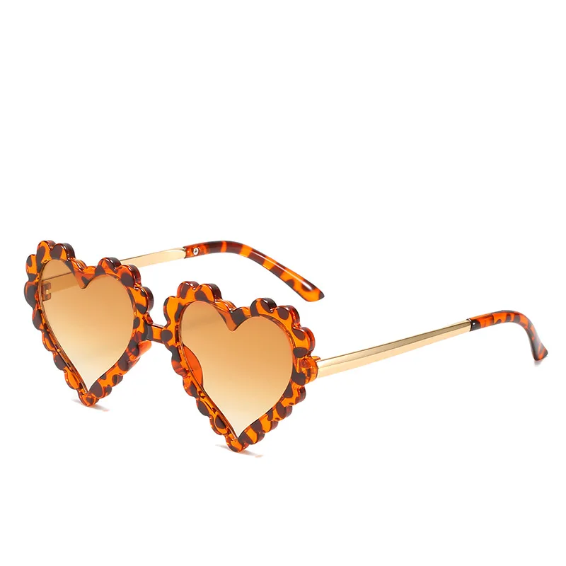 

Kids Heart Flowers Sunglasses Heart Cute Eye Wear Fashion Children Classic Metal Cartoon Sun Glasses Beach EyeGlasses
