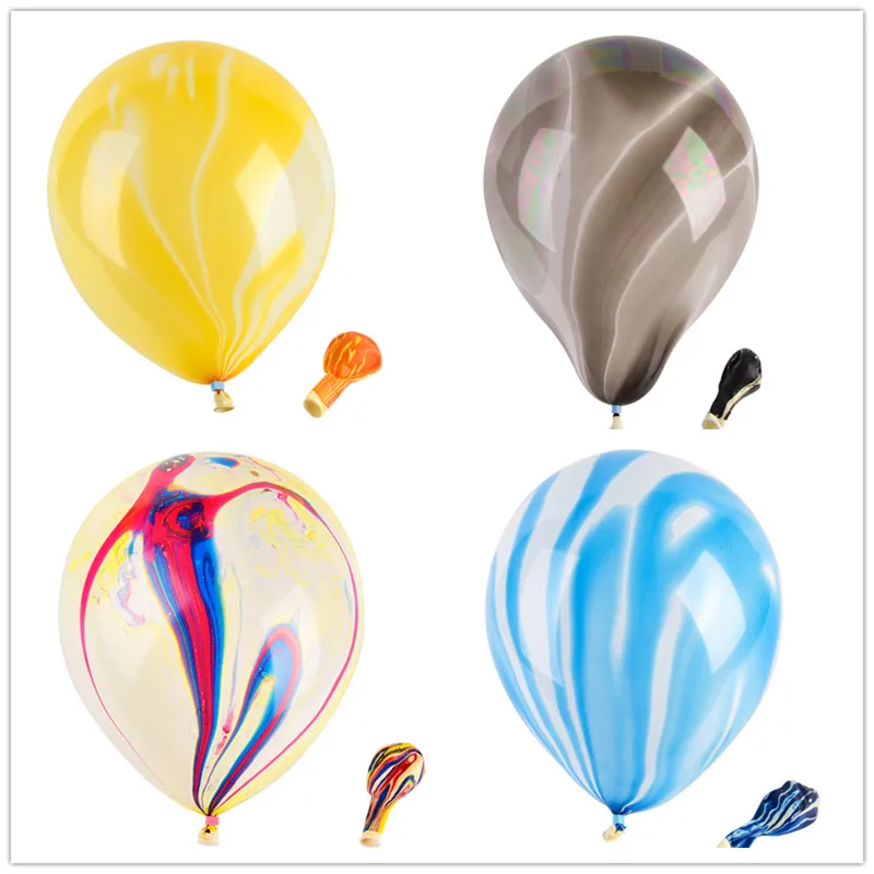 

Agate Latex Ball 10/12 Inch 3.2gThick Color Cloud Balloon Wedding Wedding Festival Decoration Birthday Party Decoration 10PCS