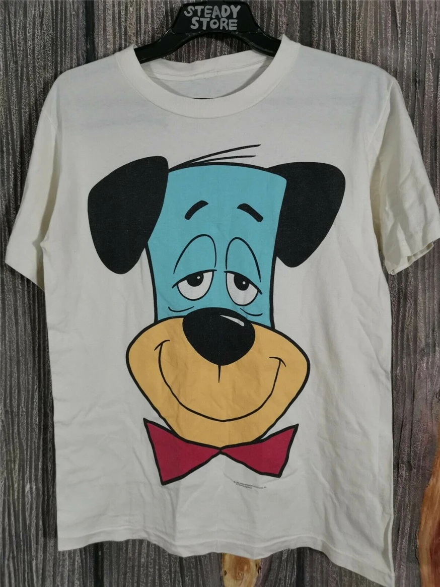 

Vintage Rare 1994 Huckleberry Hound Big Print Hanna Barbera Cartoon T Shirt M Classic Custom Design Tee Shirt