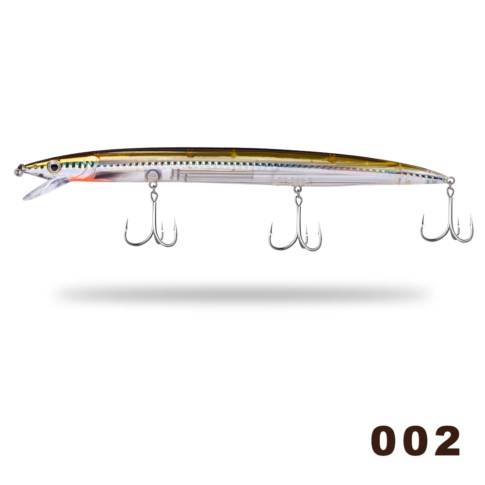 002 Hunthouse fishing jerkbait lure minnow jerkbait sea lure long casting minnow floating pesca fishing tackle seabass - Цвет: 002