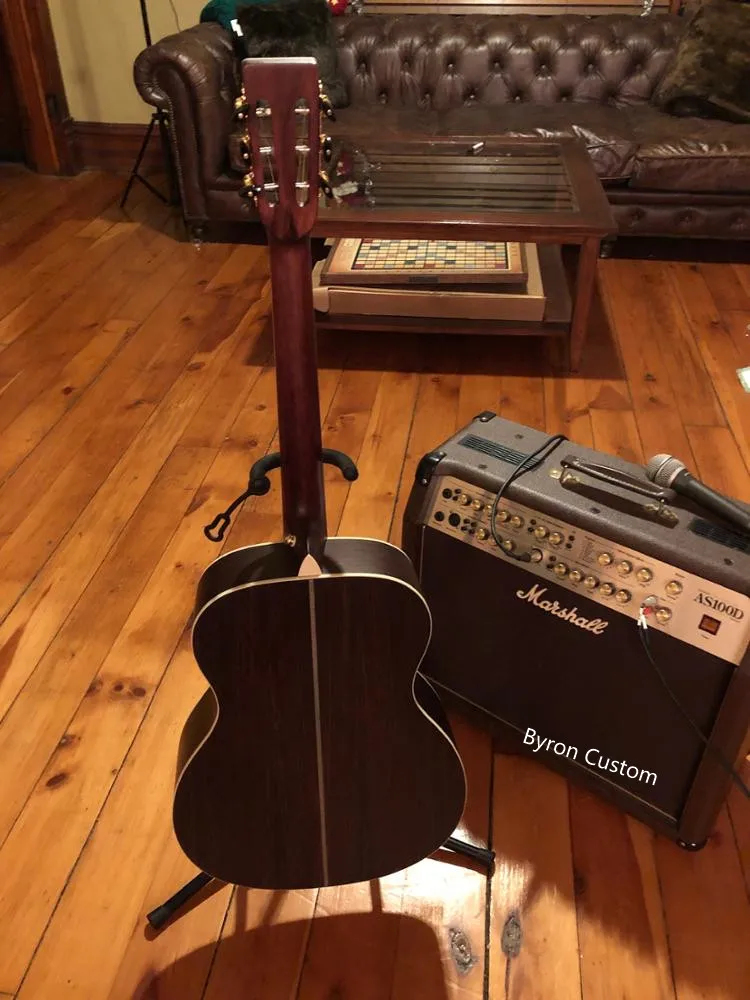 OM blues Акустическая классическая гитара однотонный Атлас OM пользовательские Байрон матовая отделка акустическая электрогитара