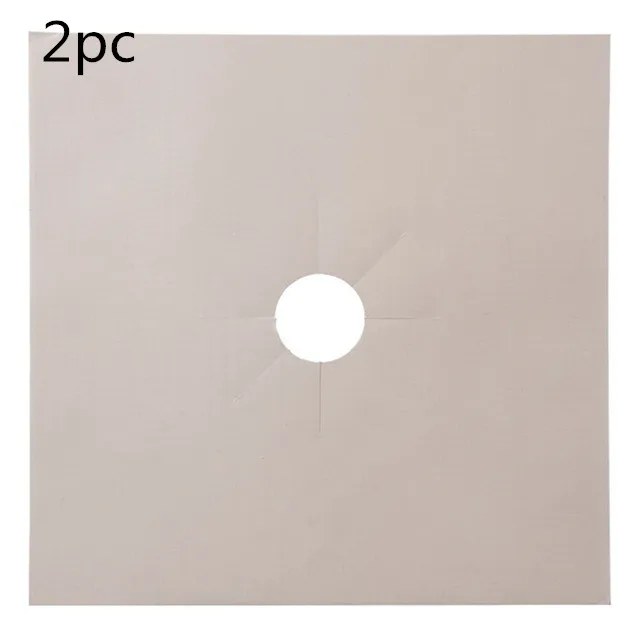 2pcs beige Кухонные принадлежности, газовые протекторы для плиты, многоразовые Кухонные гаджеты, газовая плита, крышка горелки, коврик для газовой плиты, инструменты для защиты от травм - Цвет: 2pcs beige