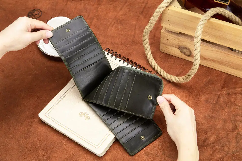 LAOSHIZI LUOSEN Luxury Man Wallets Men's Business Style Genuine Leather Card Holder Billfold Purse Long Wallet New Phone Pocket