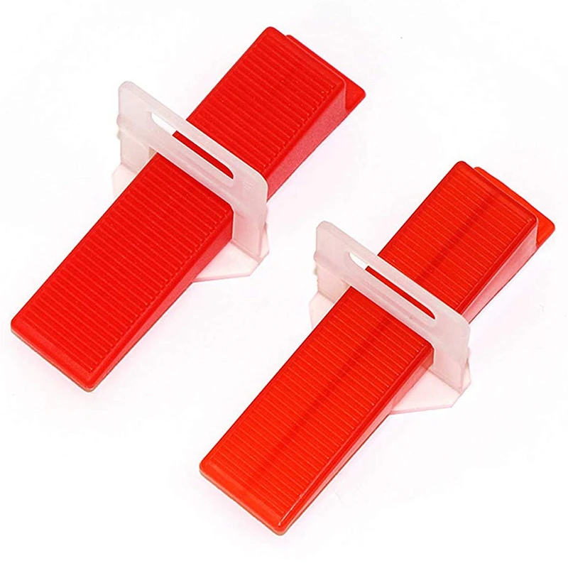 

ELEG-Tile Leveling System, Diy Tiles Leveler Spacers 400 Pieces Leveling Spacer Clips And 100 Pieces Reusable Wedges