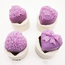 3D силиконовая форма для мыла Сердце Любовь Роза цветок Шоколад Форма свечи формы из полимерной глины поделки DIY формы для мыла основа инструмент k388 3D силиконовая форма для мыла Сердце Любовь Роза цветок Шоколад Форма свечи формы из полимерной глины поделки DIY формы для мыла основа инструмент k388