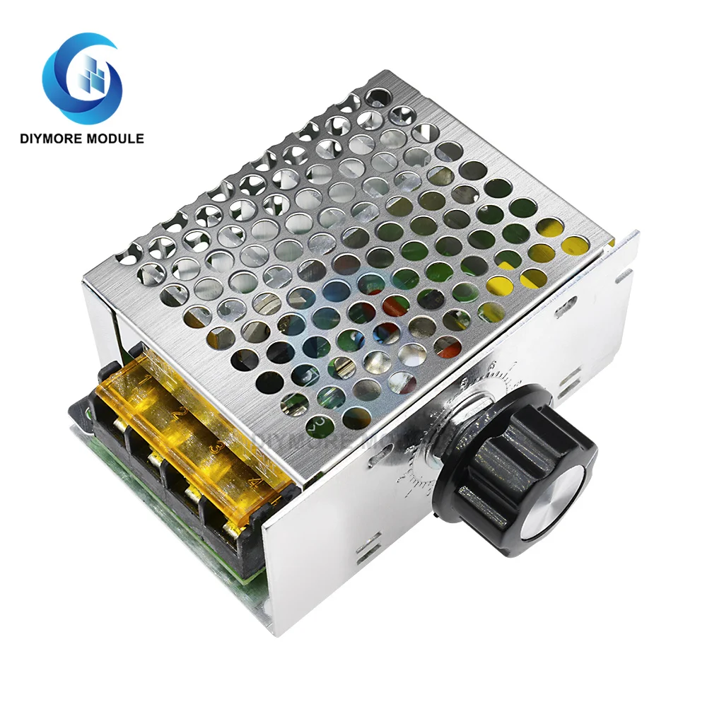 AC 220V 4000W SCR Voltage Regulator Dimmer Motor Speed Controller Module Electronic Governor Thermostat with Aluminum Case | Электронные