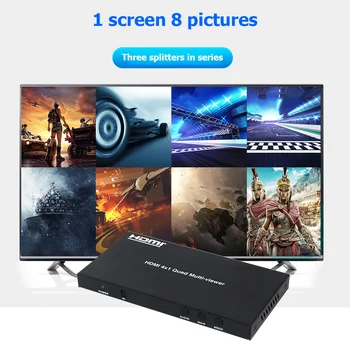 

4x1 HDMI Switc 1080p HDMI Multi Viewers Classic Colors Simple Enduring her Screen Splitters for PS PC DVD STB