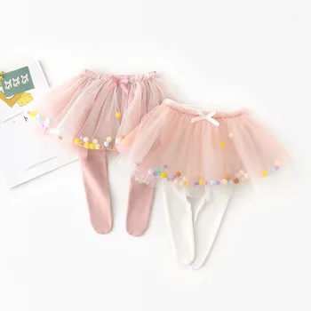 

2pcs/lot Baby Stockings Newborn Baby Tights Toddler Skirt Style Kids Girls Tights Cotton Warm Pantyhose Children Stockings 0-24M
