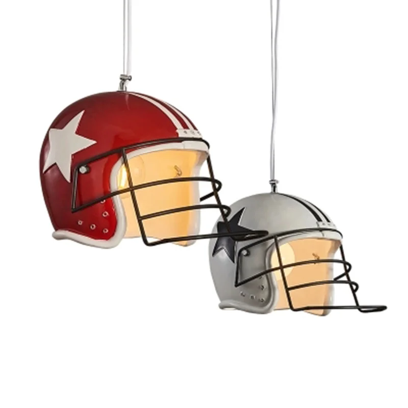 

American Simple Retro Living Room Restaurant Cafe Lighting LOFT Bar Creative Helmet Chandelier