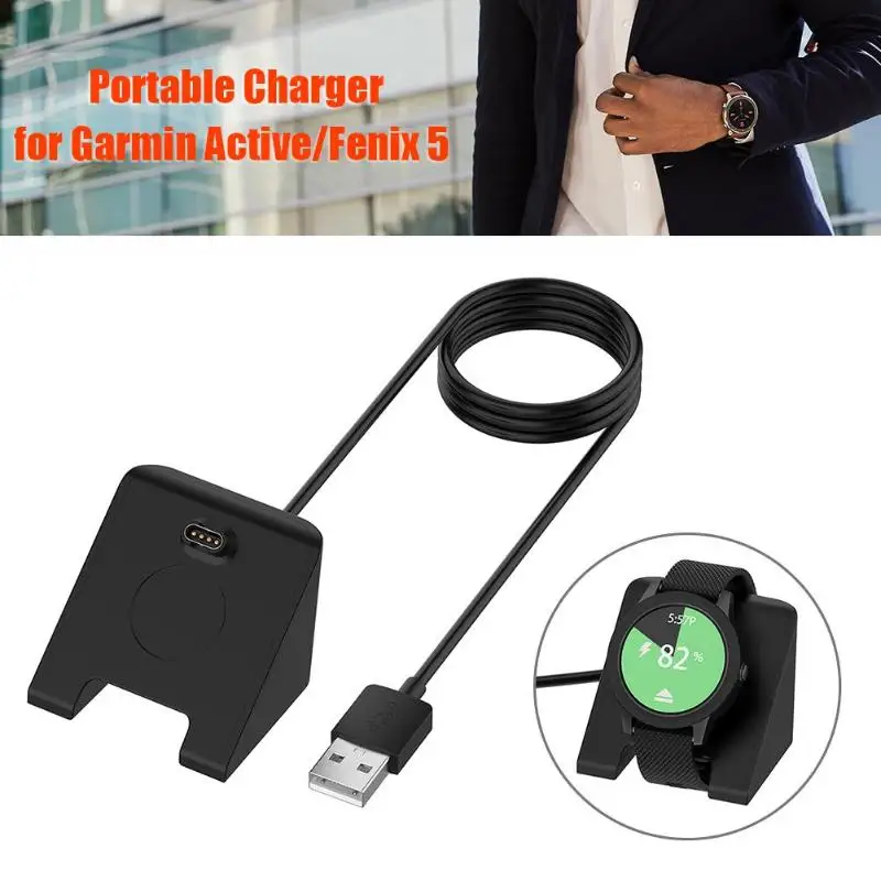 

ALLOYSEED USB Fast Charging Charger Dock Station Holder Stand For Garmin Fenix 6S 6X 6 5S 5X 5 Plus Active Vivoactive 4 Instinct