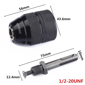 

2-13mm Keyless Impact Drill Bit Chuck Hand Tool Adaptor For Automotives Garages