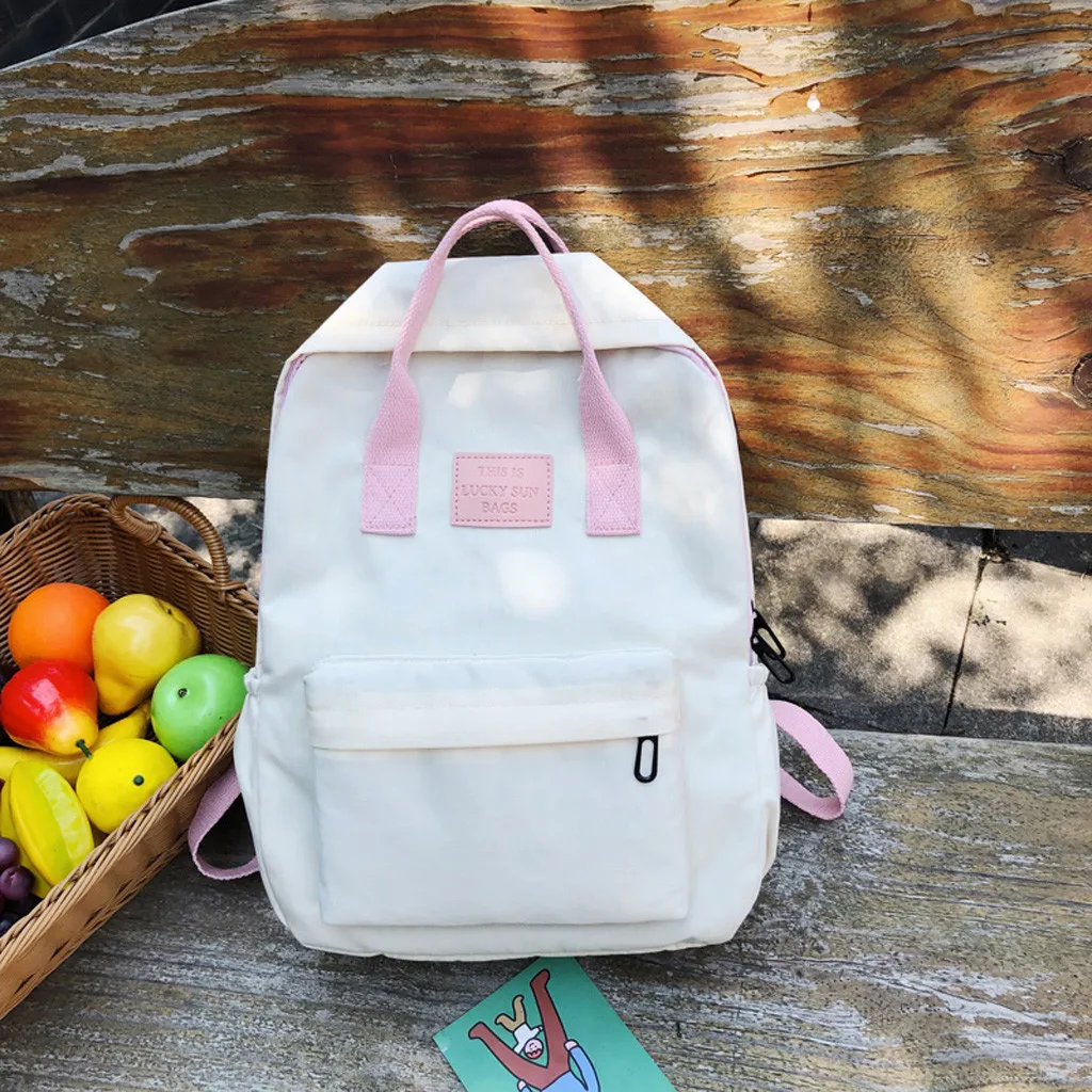 Простой рюкзак женский водонепроницаемый Oxford для школы большой емкости сумка