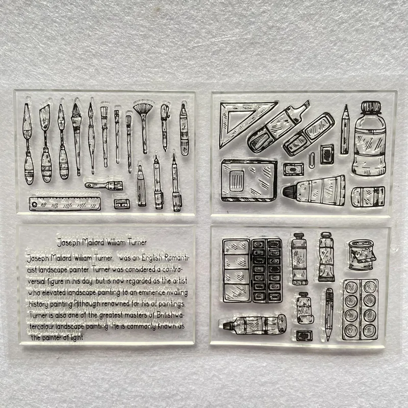 script brush pen tool clear stamp Transparent Silicone Stamp For Scrapbooking Photo Album Decoration seal stamp