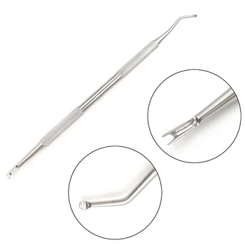 

1Pcs Dual End Nail Toenails Lifter Stainless Steel Bunion Corrector Foot Cleaning Care Ingrown Hook Pedicure Tool New