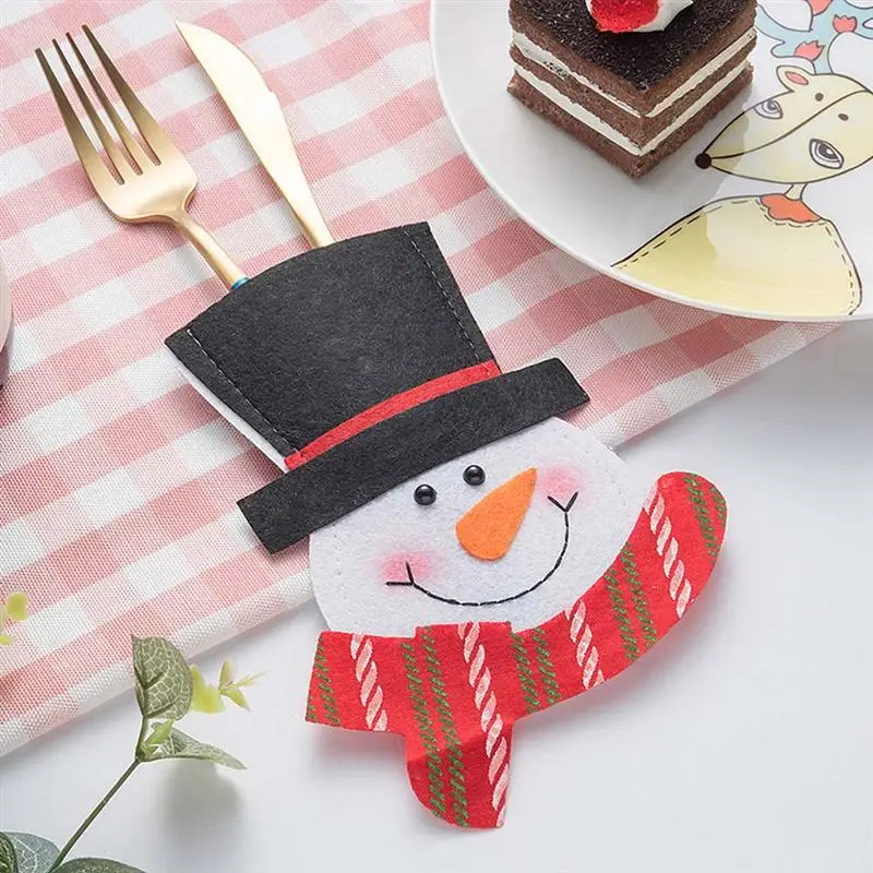 2pcs Beautiful Cute Tableware Cover Creative Christmas Tableware Cover for Home Store