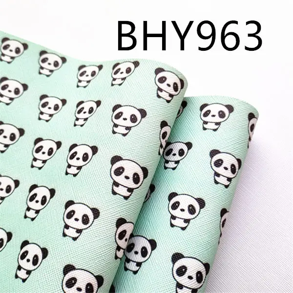 20*33 см A4 панда печать синтетическая кожа ткань для DIY аксессуары BHY963 - Цвет: BHY963