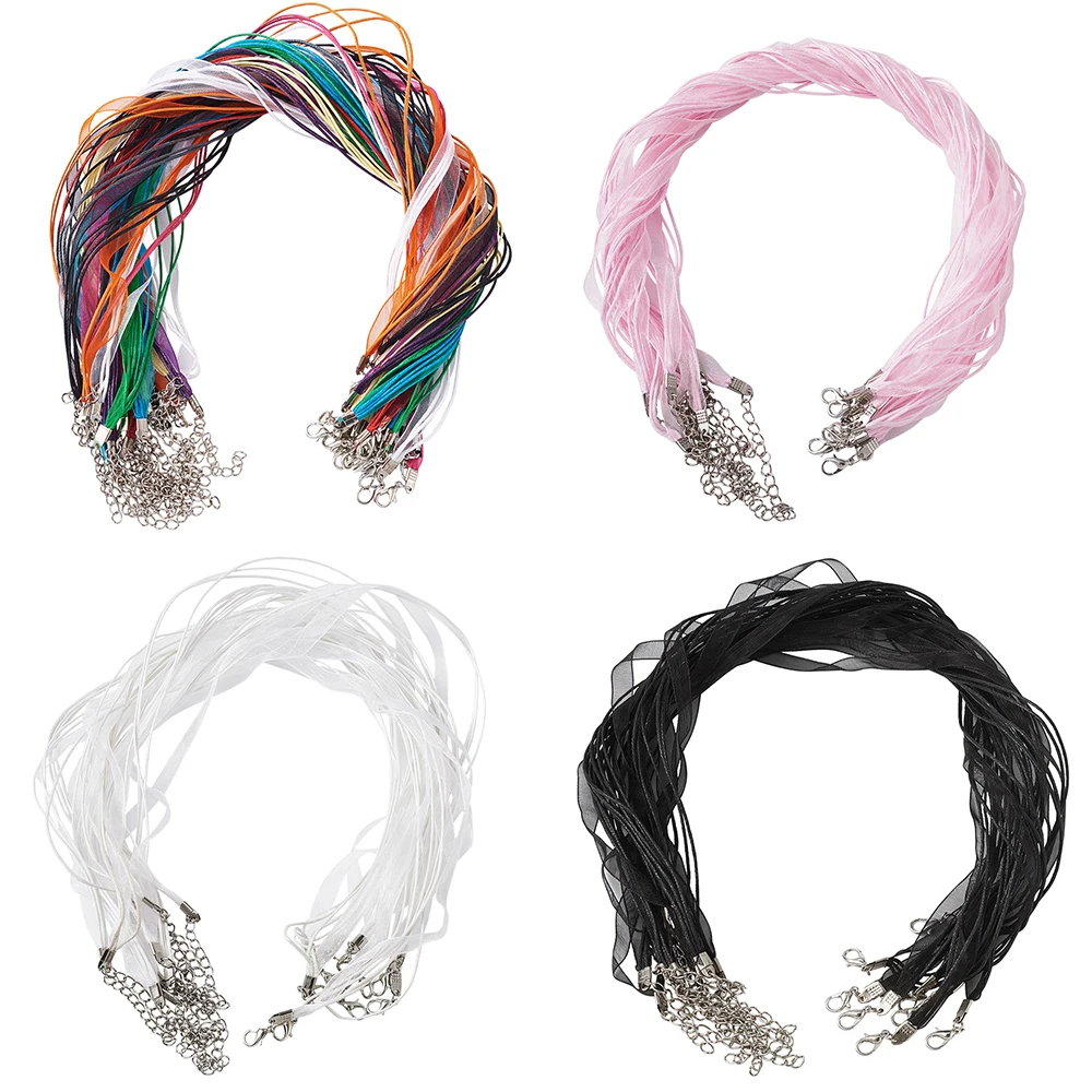 20pcs Necklace Cord Organza Ribbon 