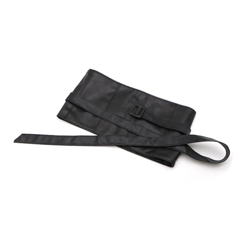 Мода простой двойной круглый галстук ремень Талия широкая талия печать женское платье рубашка был тонкий широкий пояс Женский
