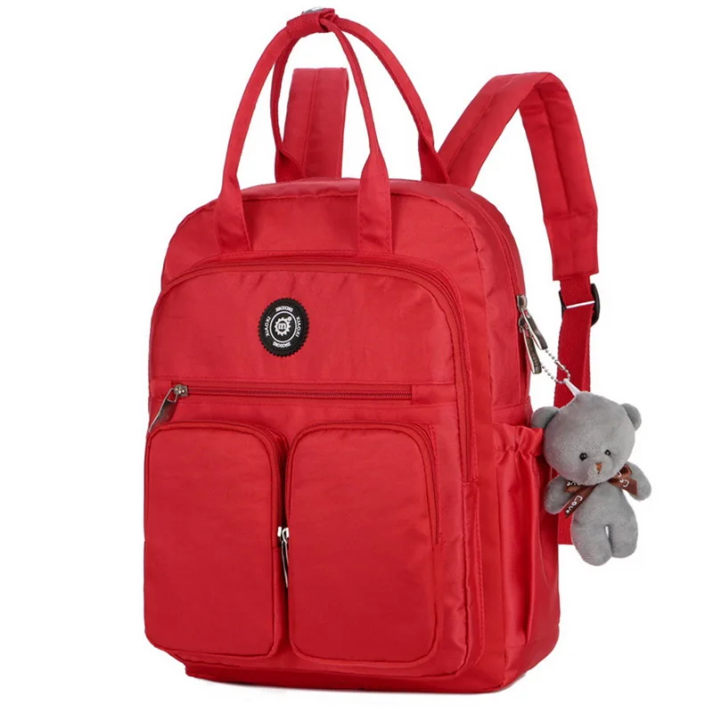 Модный женский рюкзак mochilas, водонепроницаемый нейлон, мягкая ручка, Одноцветный, много карманов, Mochila Feminina Sac A Dos, школьные сумки