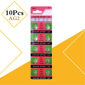 

10 x AG2 LR726 396 Button Batteries SR726 196 Cell Coin Alkaline Battery 1.55V SG2 SR9 726 LR59 For Watch Toys Remote