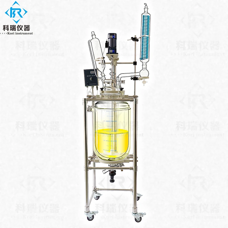 5L с высоким содержанием боросиликата gg3.3 вакуумный стеклянный реактор PTFE