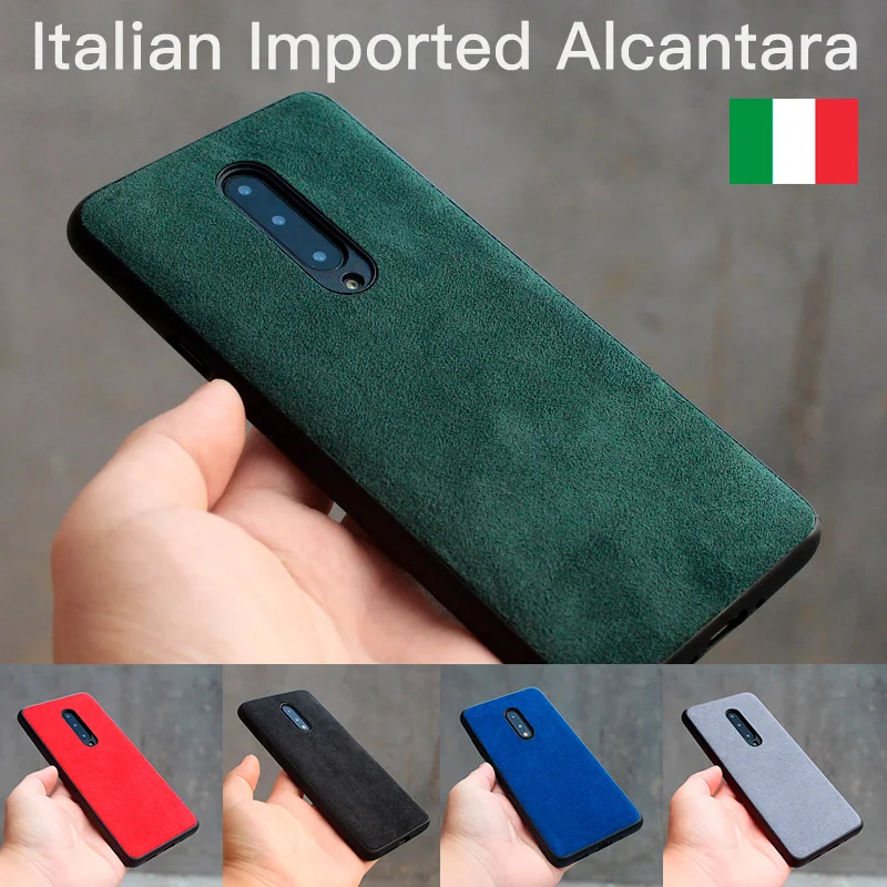 

YMW Italian Alcantara Case for OnePlus 7 7 Pro 7T 7T Pro 6 OnePlus 8 8 Pro Case Fashion Luxury Artificial Leather Phone Cases