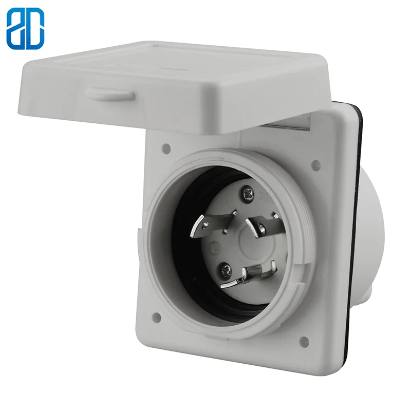 Nema L5-30P, анти-капля, промышленный заземление, запирающий разъем, розетка с водонепроницаемой коробкой, соединительный кабель питания, шнур 30A 125 в