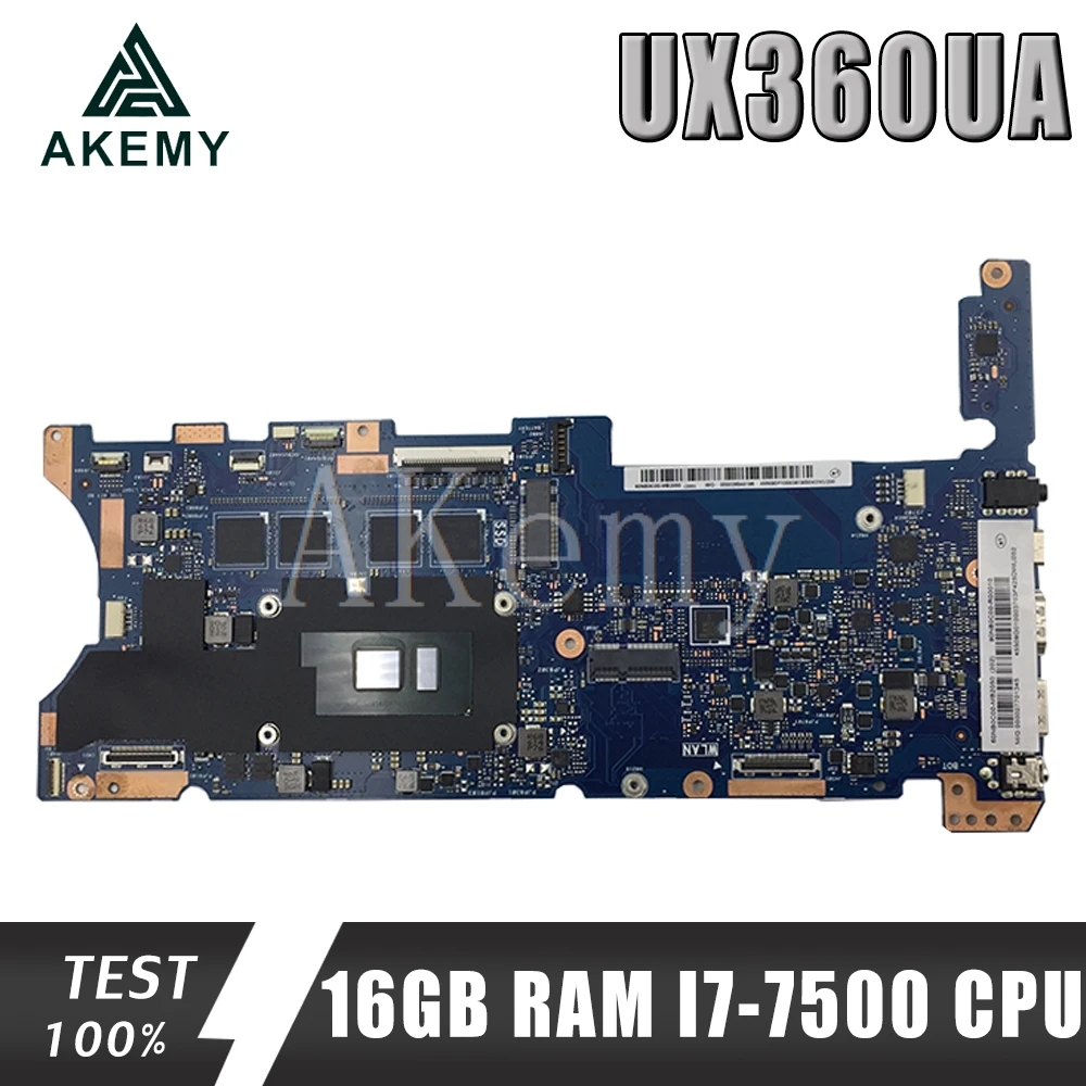 Akemy лучшая конфигурация материнская плата для ноутбука ASUS UX360UA Q324UAK Q324UA Q324U материнская плата 60NB0C00-MB8000 16 Гб ОЗУ I7-7500 процессор