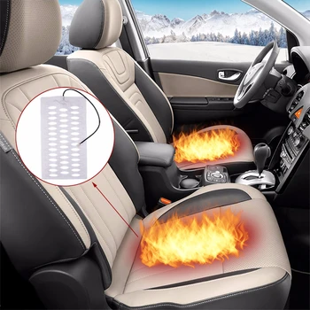 

SPEEDWOW 2pcs 4pcs 12V Winter Heated Car Seat Cushion Cover Auto Electric Heated Seat Pad Carbon Fiber Warm Seat Cover Universal