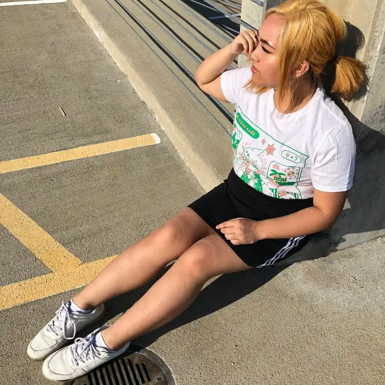 Women Cute Japanese Anime Shirt Danganronpa Nagito Komaeda Graphic Tee Danganronpa Video Game Inspired Tee Plus Size Women Tops