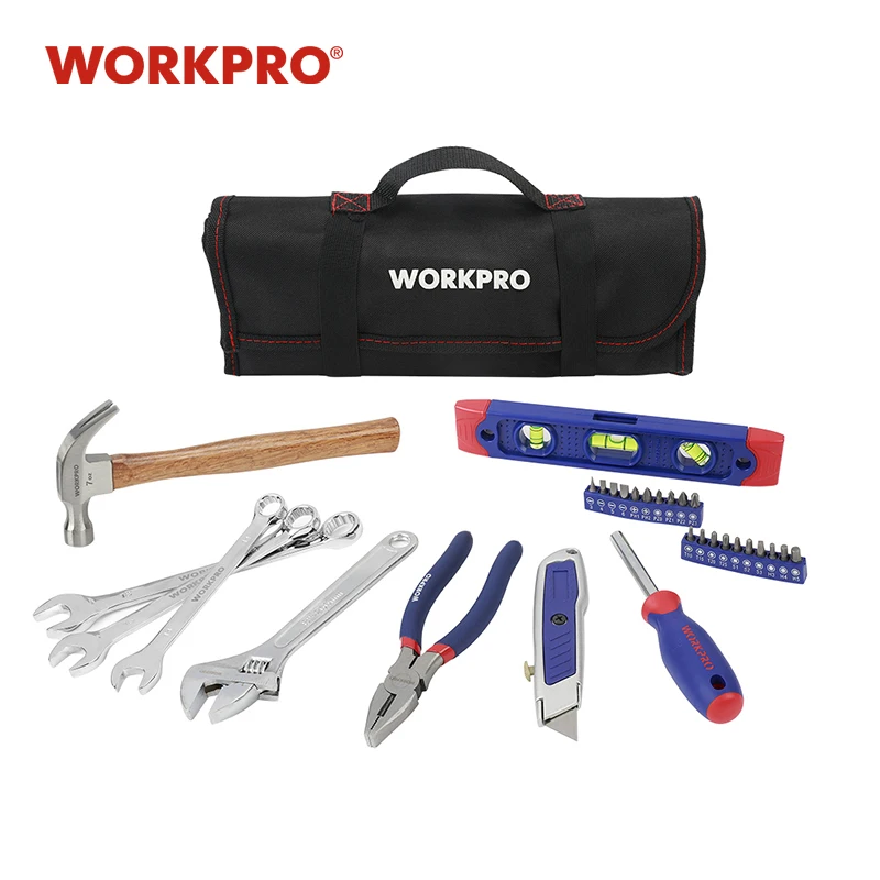 WORKPRO 29PC Household Tool Set Home Tools With Roll Bag