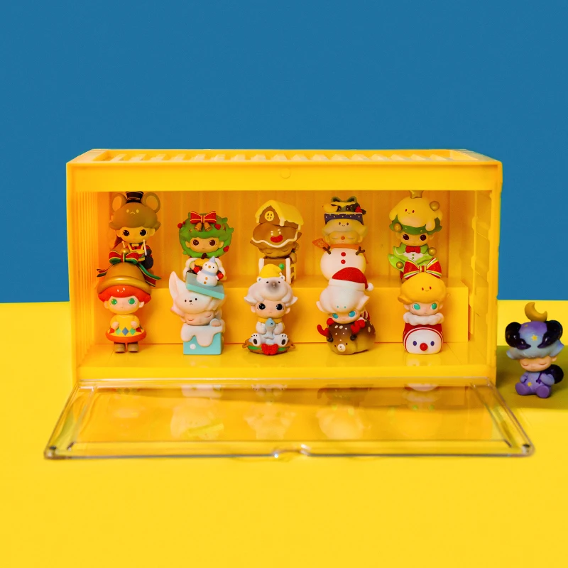 POP MART Rectangle Luminous Container For Toys Figure Display YELLOW 35cmX19cmX17cm