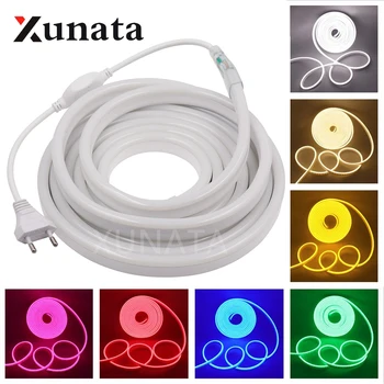 

220V Neon Strip Waterproof EU 2835 120LEDs/m Flexible Rope Light Fairy Lighting LED Neon Light Strip