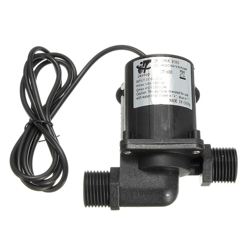 

DC 12V Electric / Solar Brushless Motor Water Pump Aquarium Fountain 1000L/H Black