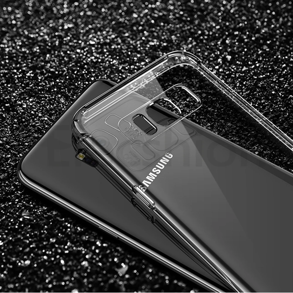 Для Samsung Galaxy S8 S9 плюс подушка безопасности для прозрачный силиконовый чехол ТПУ чехол для Samsung Note 8 9 S10 рlus Lite телефон крышки бампера