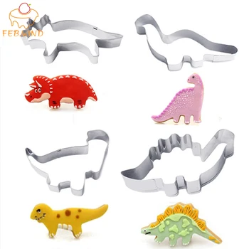 

FEBWIND Animal Dinosaur Cookie Cutter for Fondant Mini Stainless Steel Chocolate Biscuit Cracker Cake Cutter Baking 019