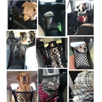 

Car Mesh Net Bag Organizer Between Seat Back Storage Bag Dog Pet Barrier Guard
