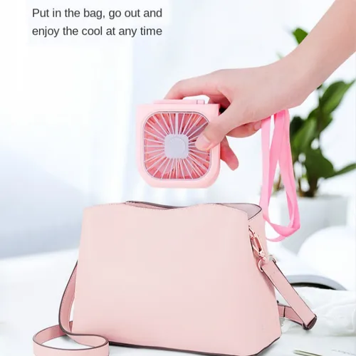 매달린 목 팬 미니 휴대용 접이식 USB 소형 팬, 음소거 전원 은행 휴대용 핸드 헬드 데스크탑 다기능 충전 팬 3
