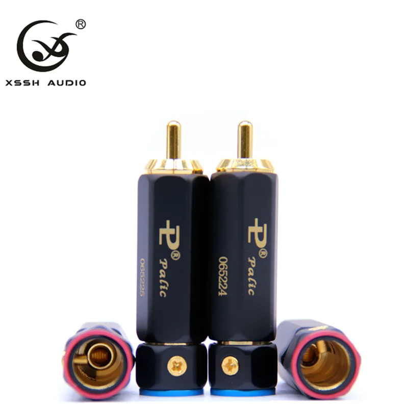 4 шт. XSSH позолоченный HIFI RCA штекер Hi-end самоблокирующийся A/V разъем для Diy аудио кабель