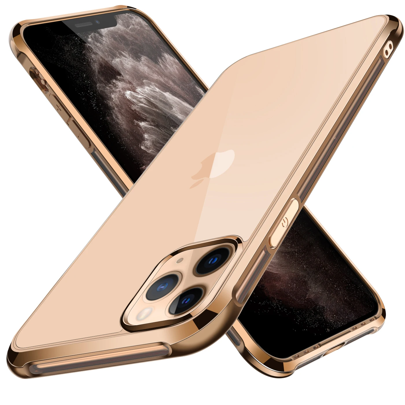 Роскошный прозрачный ТПУ чехол для iPhone 11 Pro Max XS XR 7 8 Plus хромированные Чехлы для телефона с покрытием мягкий гелевый Чехол из ТПУ для iPhone 11 Pro Max