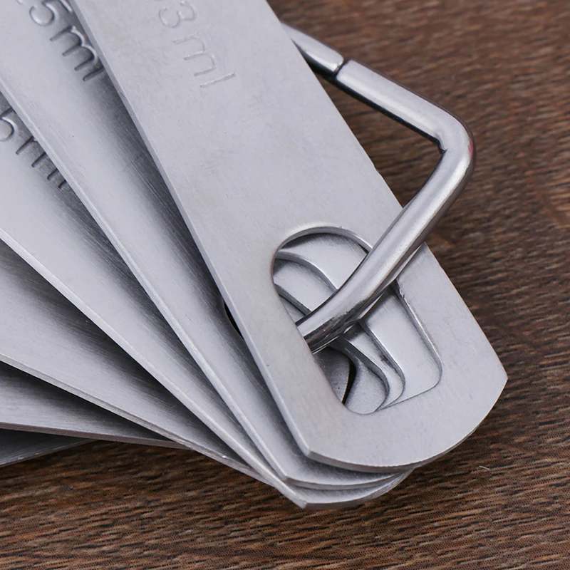 6pcs/set Measuring Spoons Stainless Steel Seasoning Coffee Tea With Scale Bakery