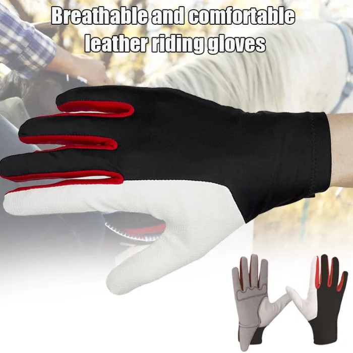 Golf Gloves Horse Gloves Equestrian Training Golf Breathable Comfort PU Leather Riding Glove FDX99